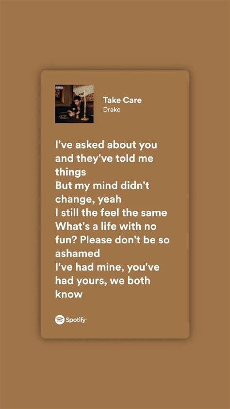 Lyric: Drake .